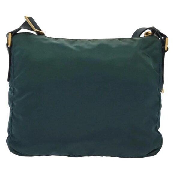 PRADA Shoulder Bag Nylon Green Gold Auth 136672 - Picture 2 of 16